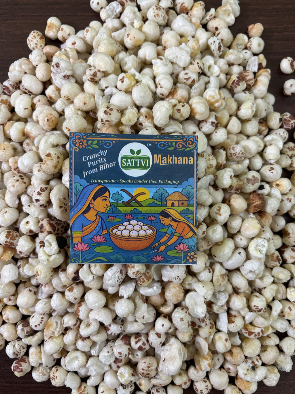 Economy Grade 3 Makhana– Small Size, High Quality Fox Nuts-1 Kg Pack