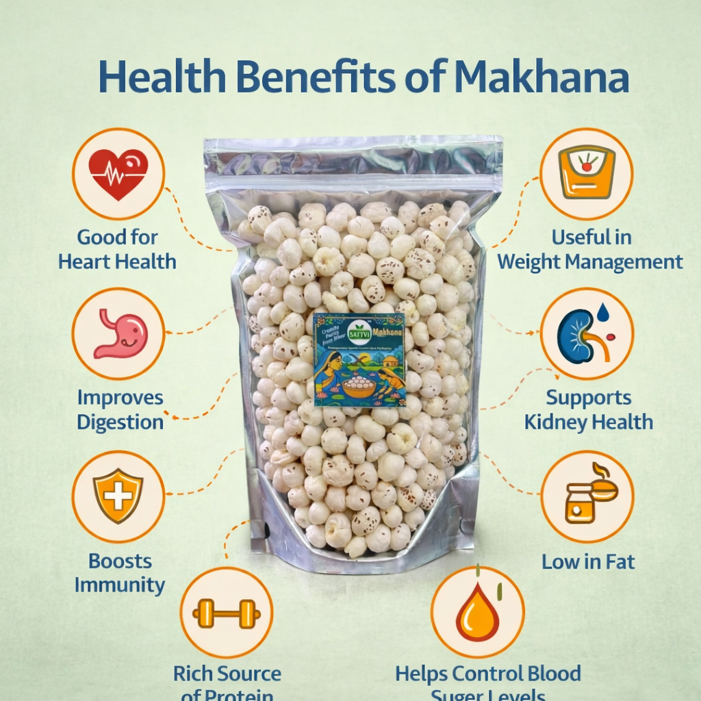 5 Plus Grade Makhana – Premium Large Foxnuts 200g