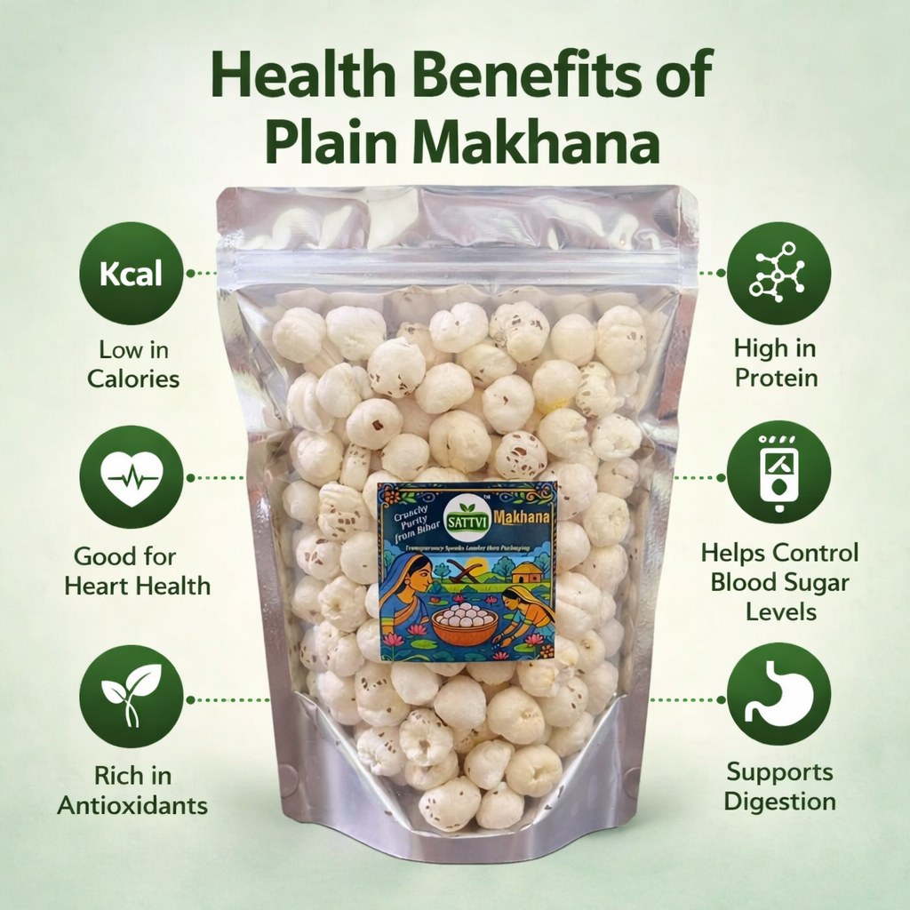 Sattvi 6 Plus Premium Makhana – Extra Large Foxnuts (100g)